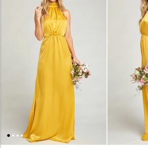 Collette Collar Dress- Honey Gold Sheen